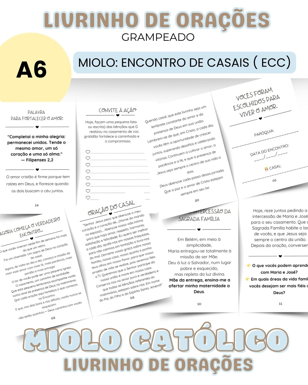 Miolo Livrinho de Orações – Versão Encontro de Casais