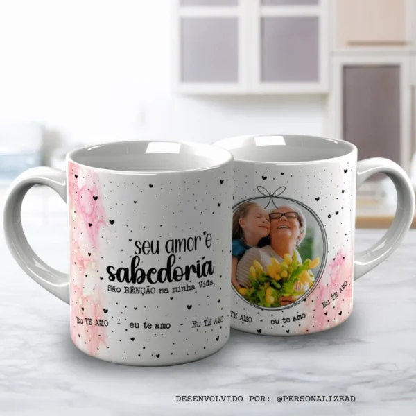 Estampas para canecas - Um Amor de Vó – B4 - Imagem 2