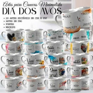 Estampas para canecas - Um Amor de Vó – B4
