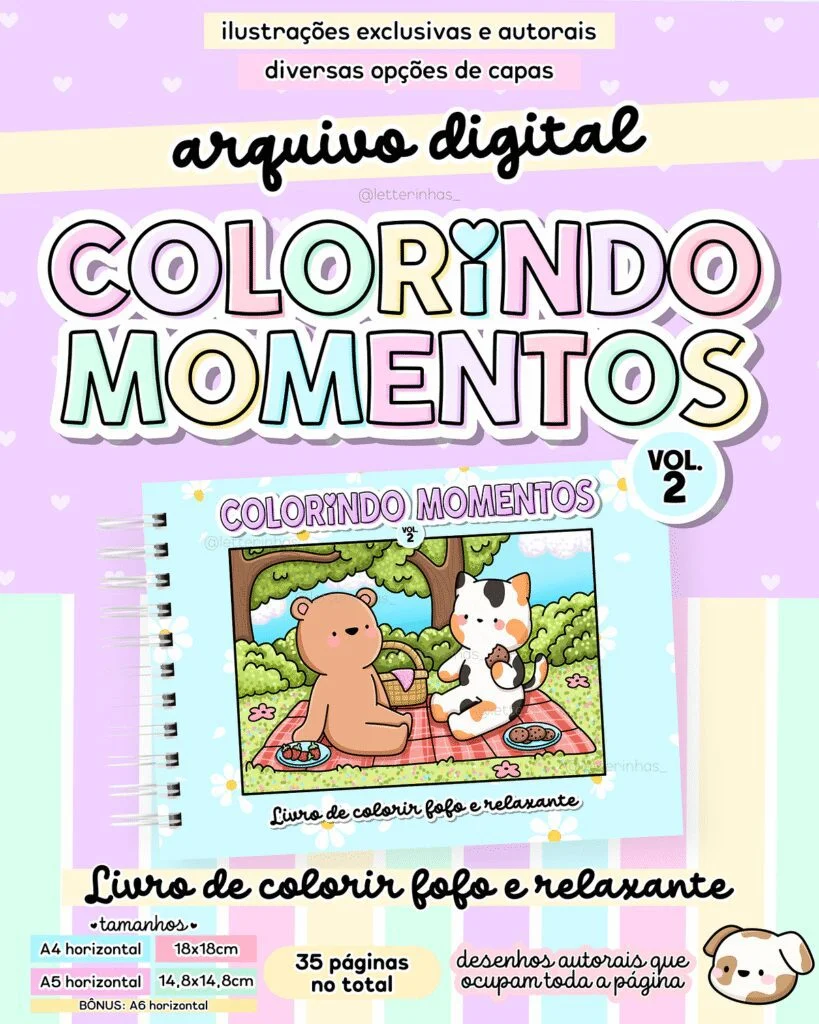 Colorindo Momentos Volume 2 – Livro de Colorir (Letterinhas)