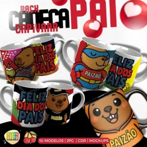 Estampas Canecas Dia dos Pais Capivarinha