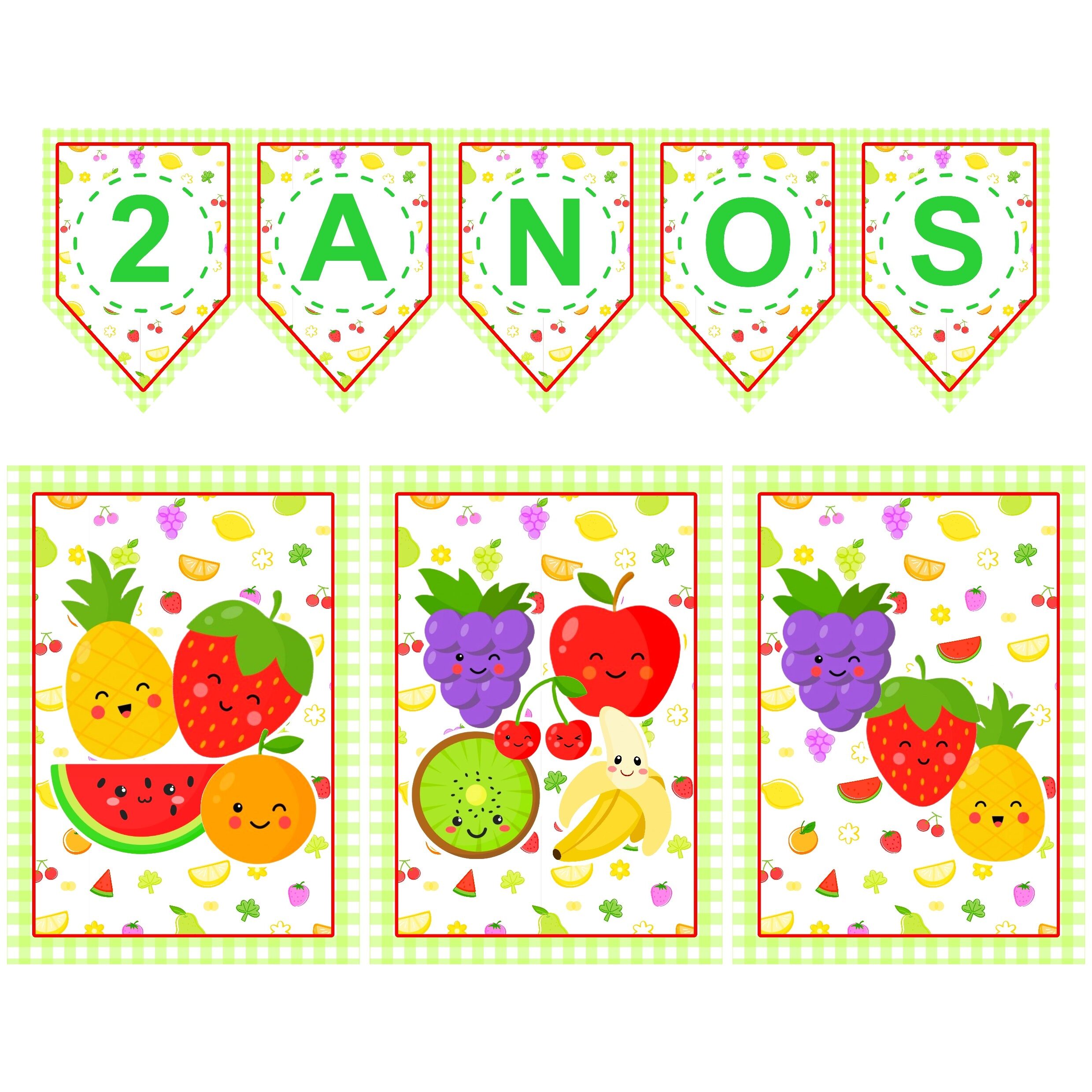 Frutinhas – Kit Bandeirola + Banners