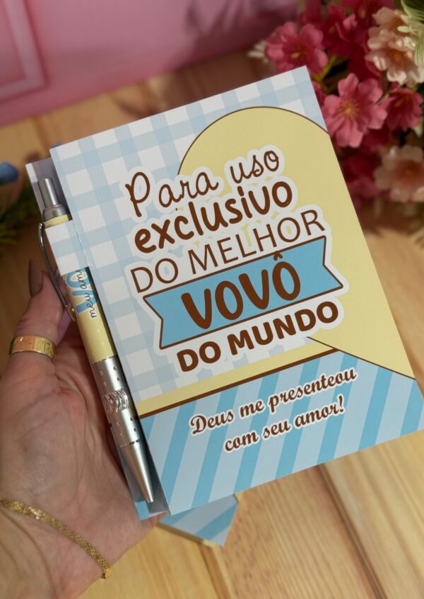 Capa Bloquinho A6 com Caneta Dia dos Avós - Imagem 5