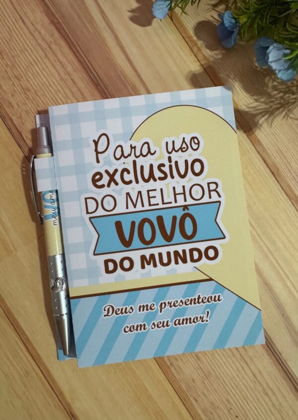 Capa Bloquinho A6 com Caneta Dia dos Avós - Imagem 8