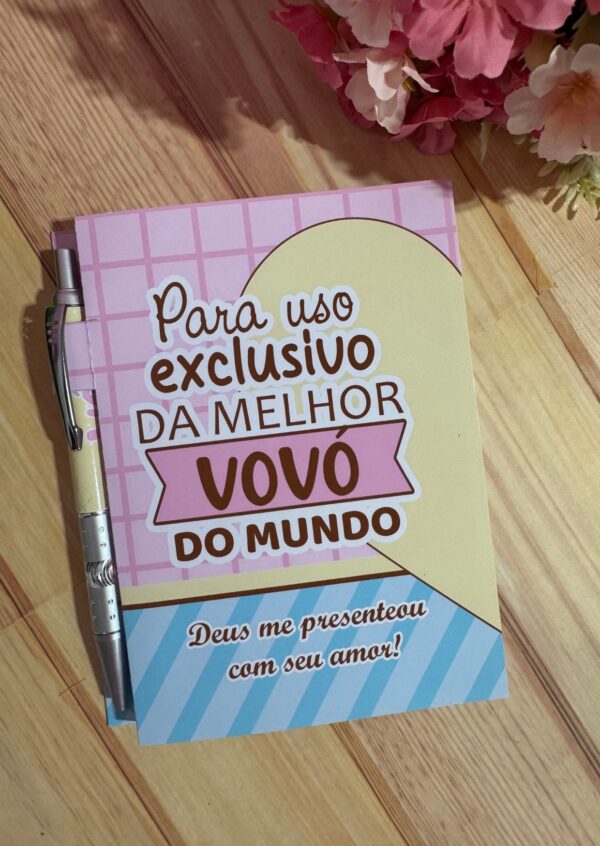 Capa Bloquinho A6 com Caneta Dia dos Avós - Imagem 2