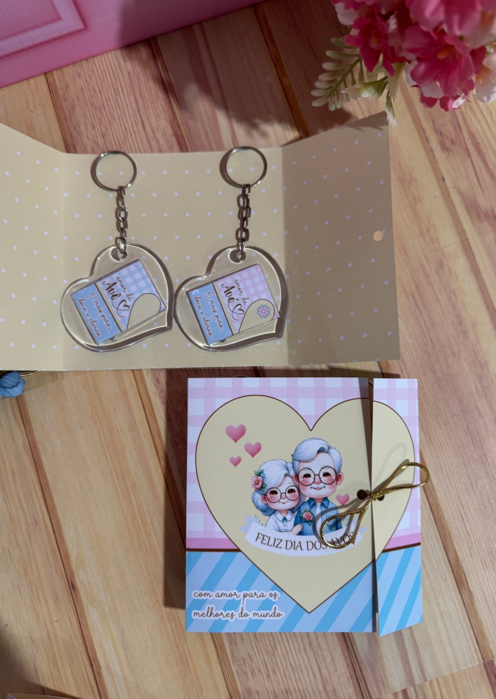 Card com Chaveiro 3 X 4 Dia dos Avós