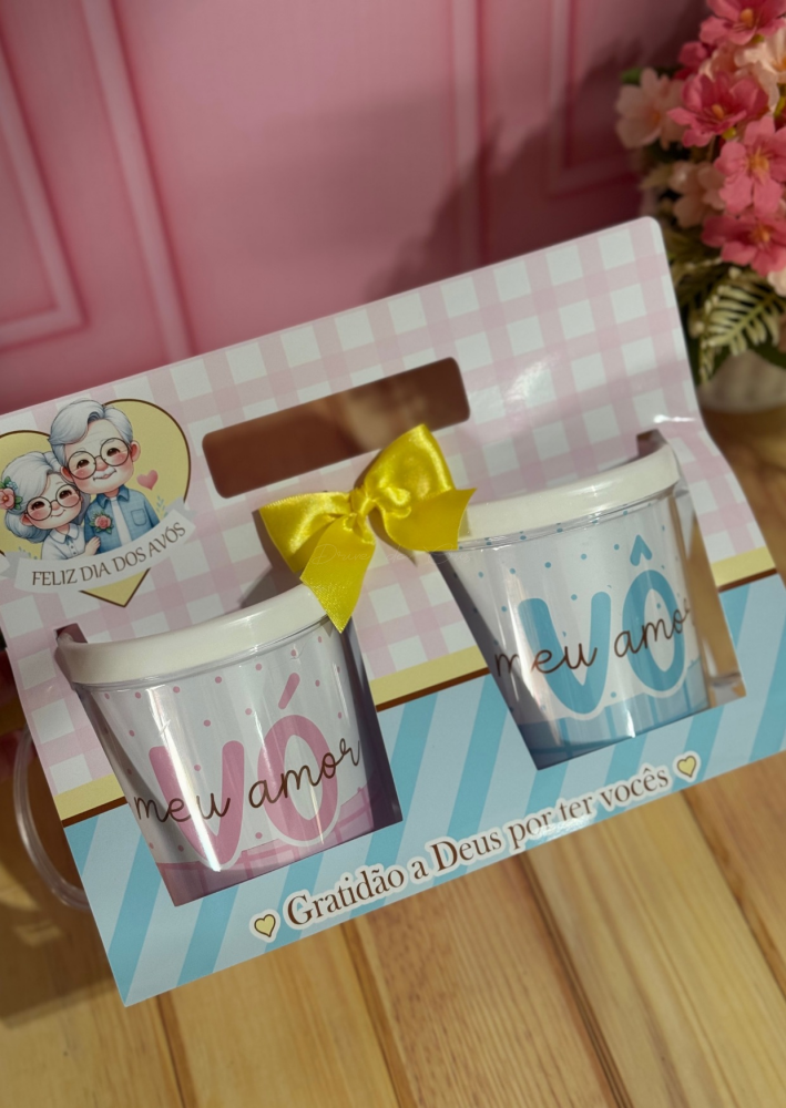 Caneca acrílica com Cinta Dia dos Avós