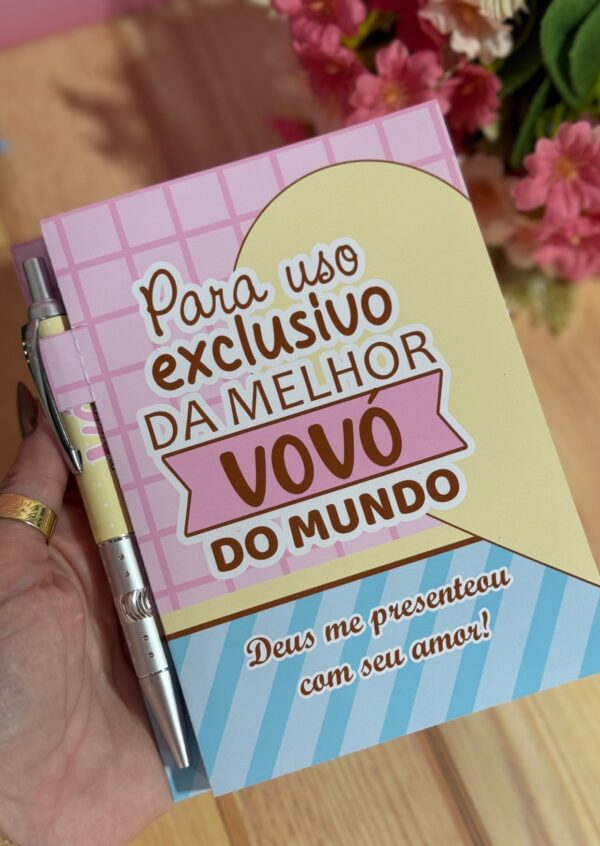 Capa Bloquinho A6 com Caneta Dia dos Avós - Imagem 6