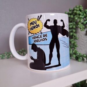 Meu Herói vence de joelhos – Arte Avulsa Caneca