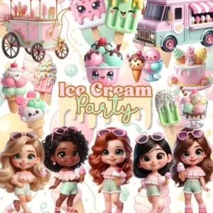 Ice Cream Party – Kit Digital