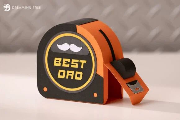 Caixa de presente Fita Métrica (SVG) - dia dos pais - Imagem 2