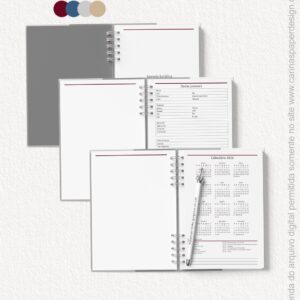 COMBO 4 miolos digitais Agenda Jurídica 2026 (Carinas Paper)