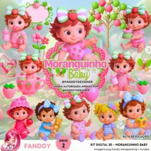 Moranguinho Baby 3D – Kit Digital