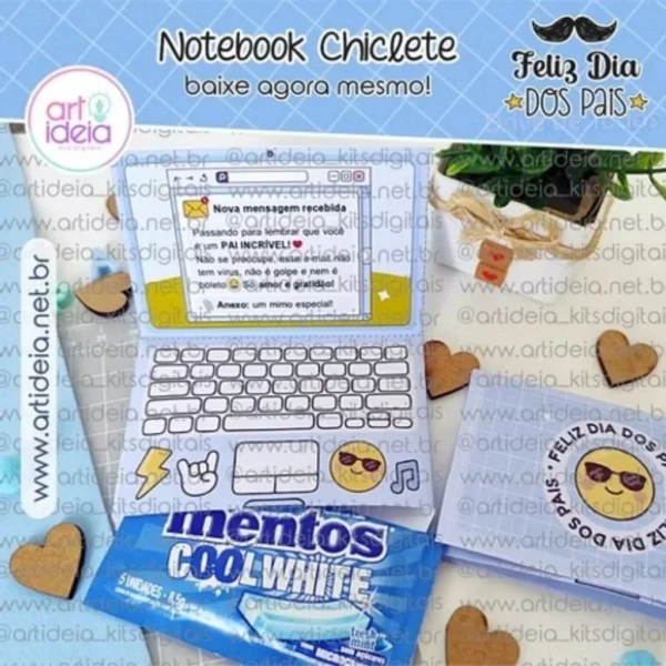 Notebook Chiclete Dia dos Pais