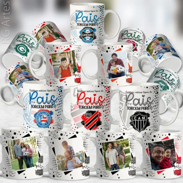 Estampas canecas - Os Melhores Pais – Times de Futebol