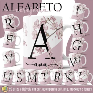 Alfabeto Cerejeira – Estampas Canecas