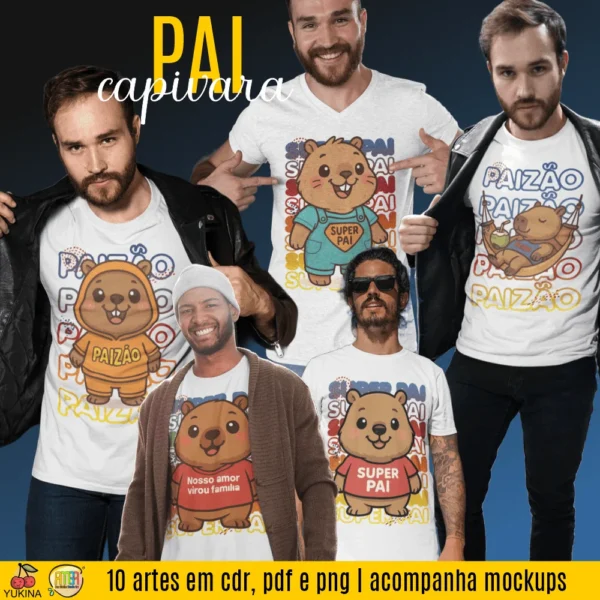 Pai Capivara – Artes para Camisa