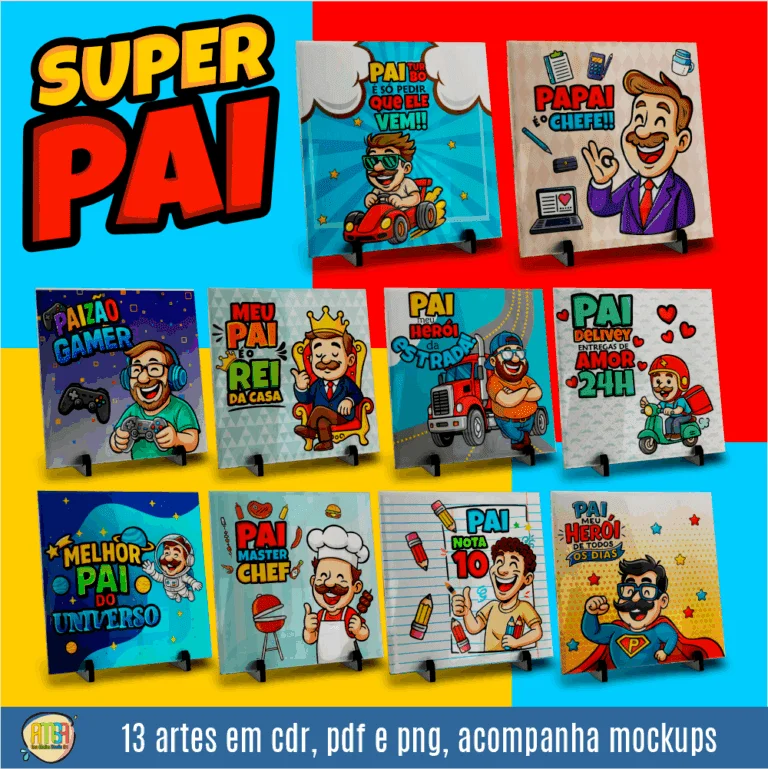 COMBO Pai Cartoon para Sublimação - Imagem 4