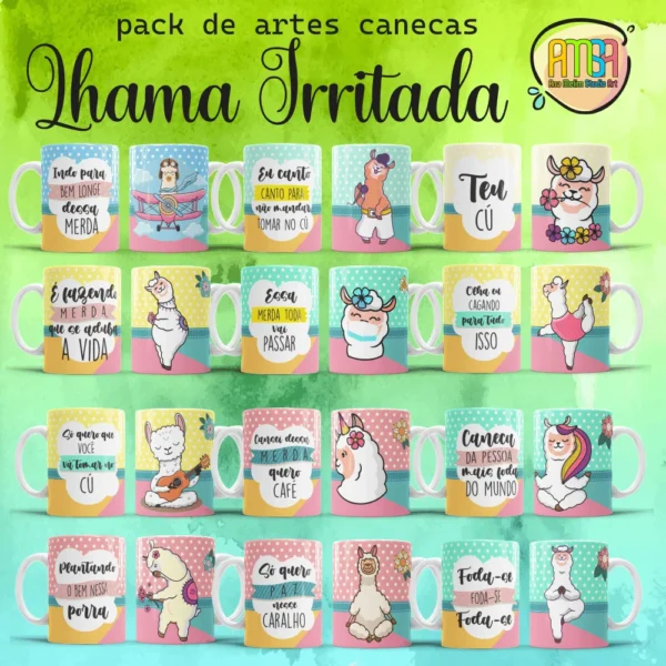 Lhama Irritada – Estampas Canecas