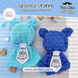 Card Gravata Ursinho Dia dos Pais