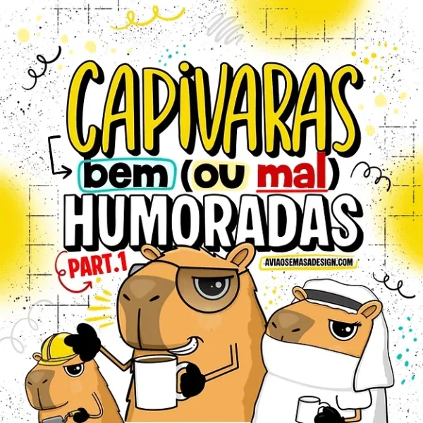 Coleção artes canecas – Capivaras Humoradas (Avião sem Asa)