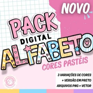 Alfabeto Cores Pastéis Menina – Kit Digital