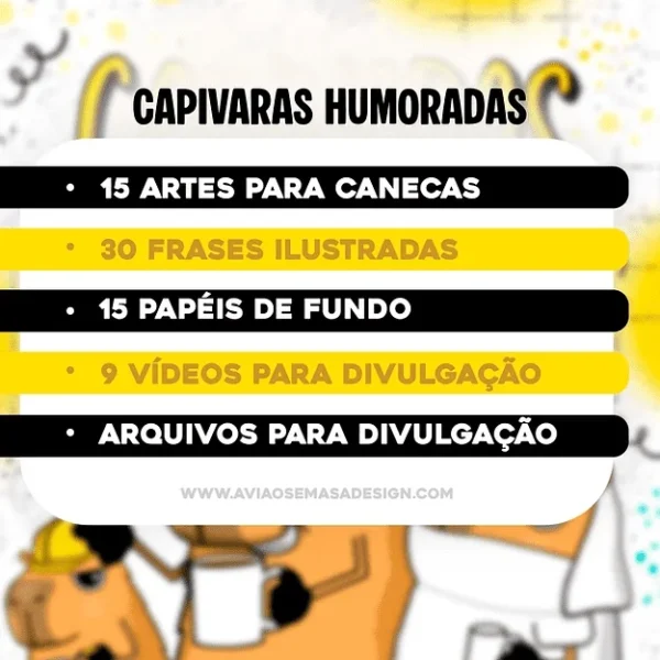 Coleção artes canecas – Capivaras Humoradas (Avião sem Asa) - Imagem 2