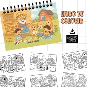 Na fazenda do vovô – Livro de Colorir