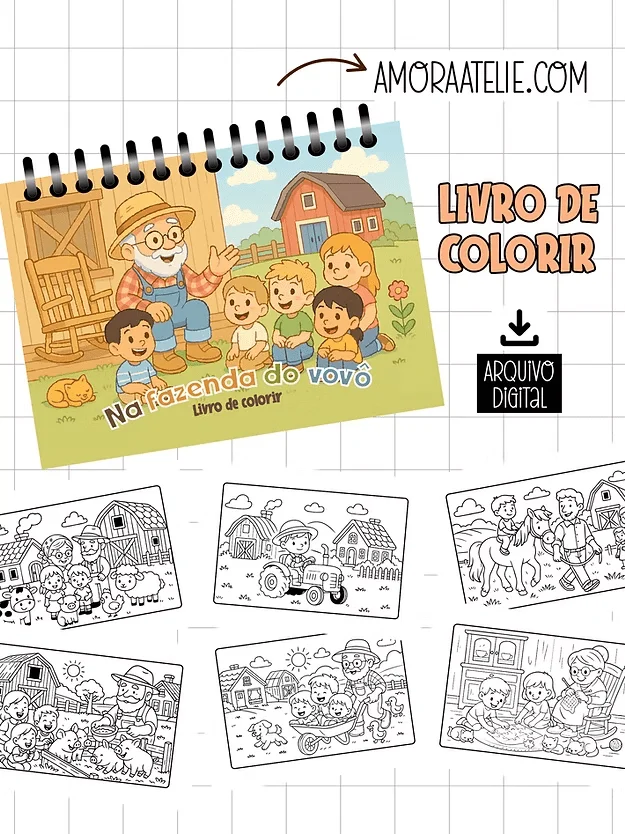 Na fazenda do vovô – Livro de Colorir