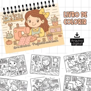 Profissões com amor – Livro de Colorir