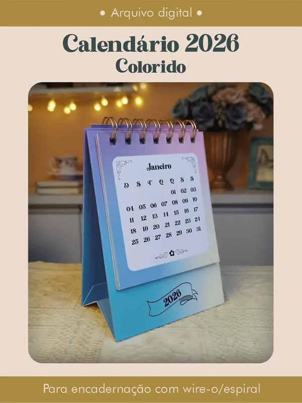 Calendário 2026 Colorido - Imagem 3