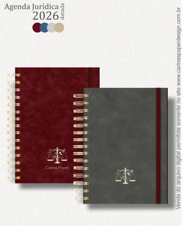 COMBO 22 capas A5 para Agenda Jurídica 2026 (Carinas Paper) - Imagem 12