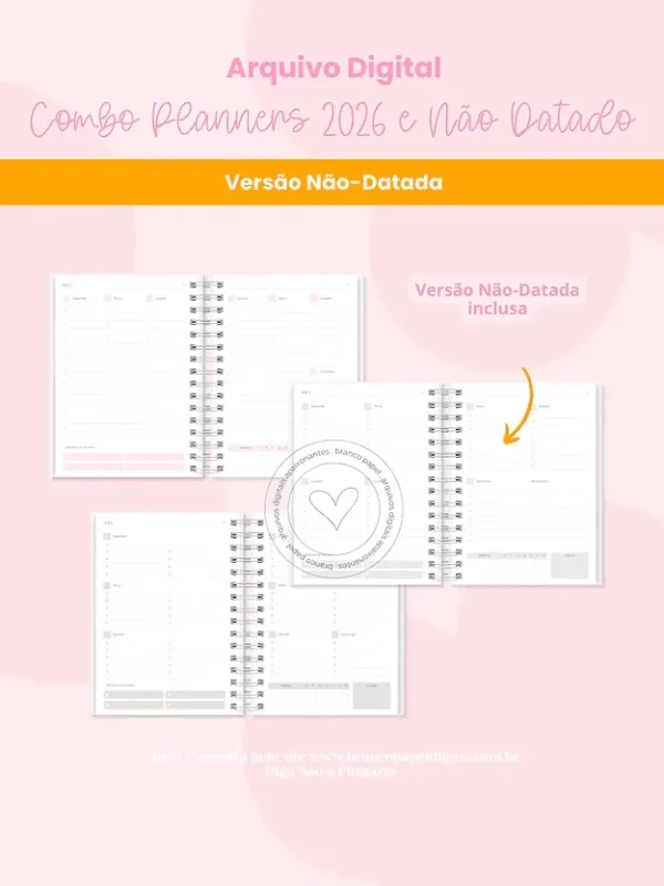 COMBO Planners 2026 (Branco Papel) - Imagem 4
