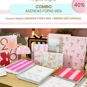 Combo Agendas Fofas 2026