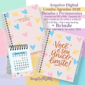 Combo Agendas 2026 Colorful