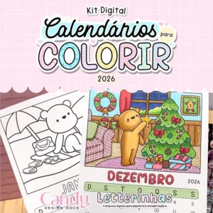 Calendários para Colorir (Letterinhas)