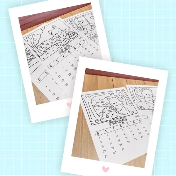 Calendários para Colorir (Letterinhas) - Imagem 4