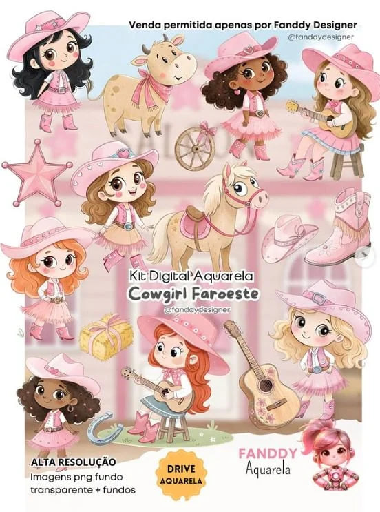 CowGirl Faroeste – Kit Digital