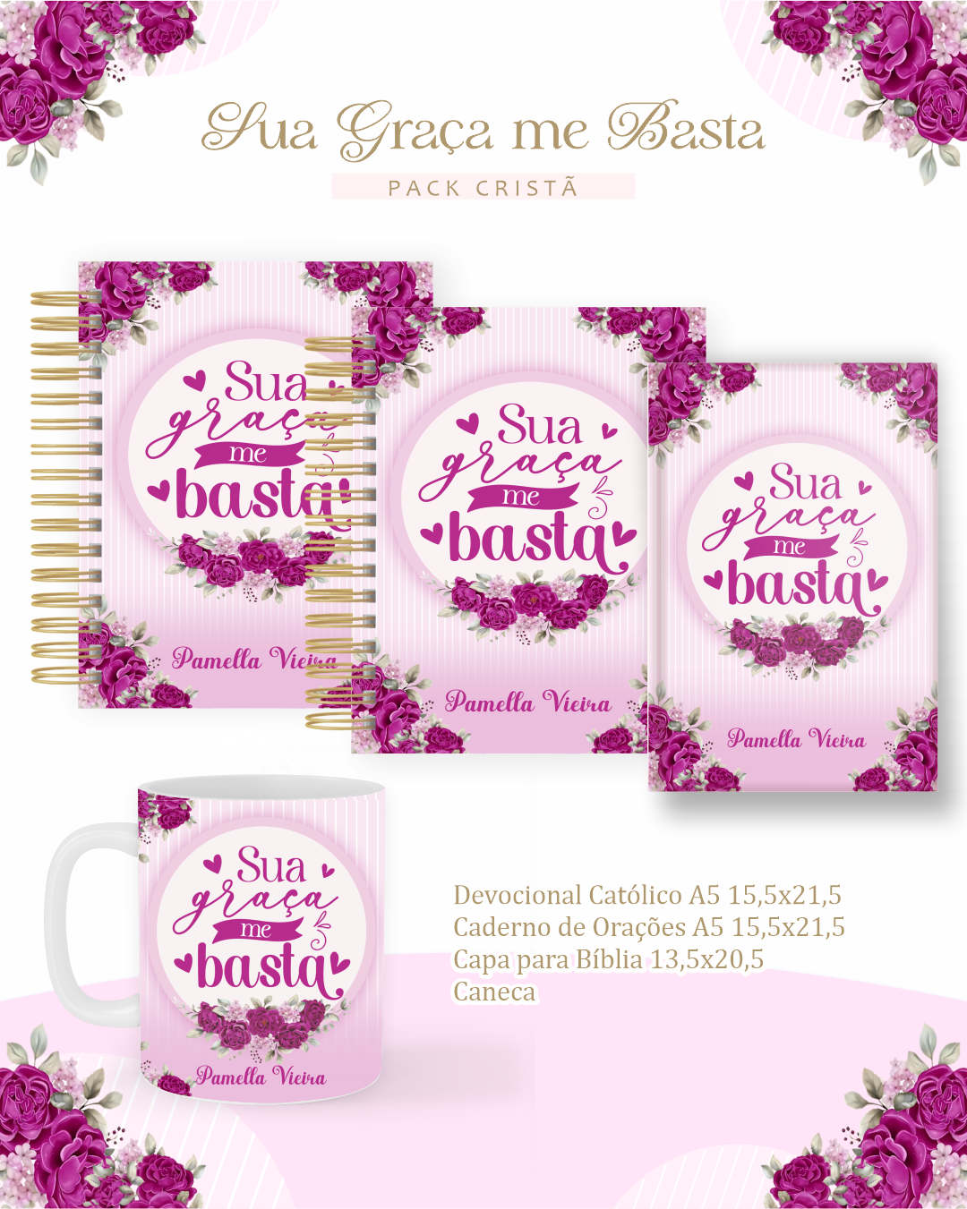 Lettering Feminina Católica – Cristã Adulto (Pamella)