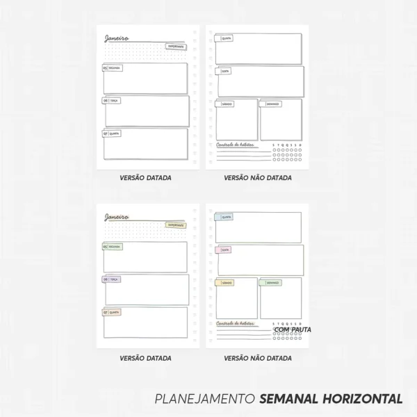 Arquivo Combo Planner para Colorir 2026 - Nilmara - Imagem 6