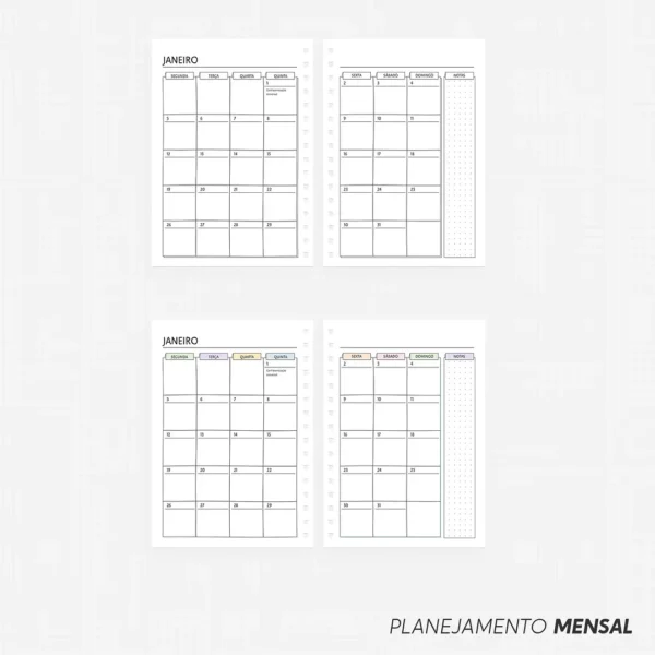 Arquivo Combo Planner para Colorir 2026 - Nilmara - Imagem 3