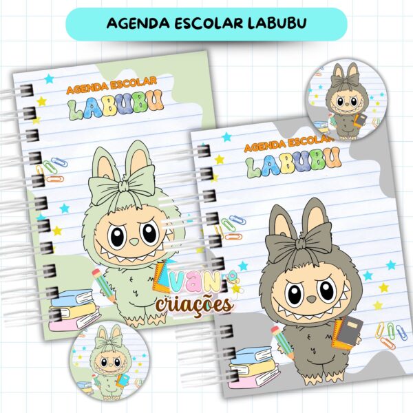 Agenda Escolar Menino 2026 – Labubu