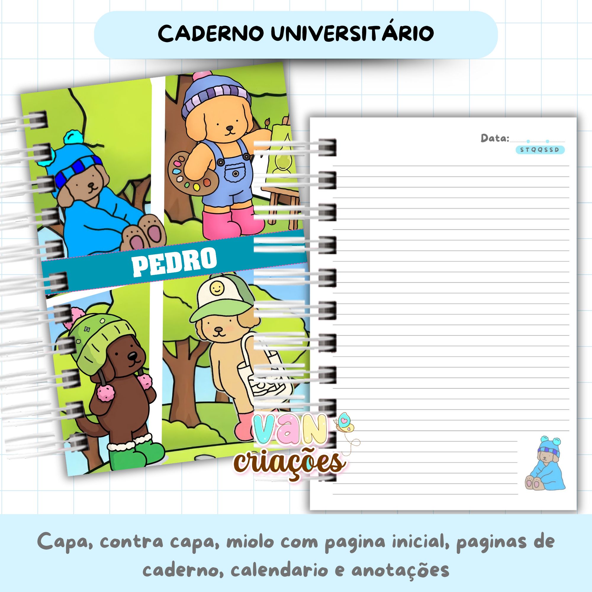 Agenda Escolar Menino 2026 – Bobbie Goods