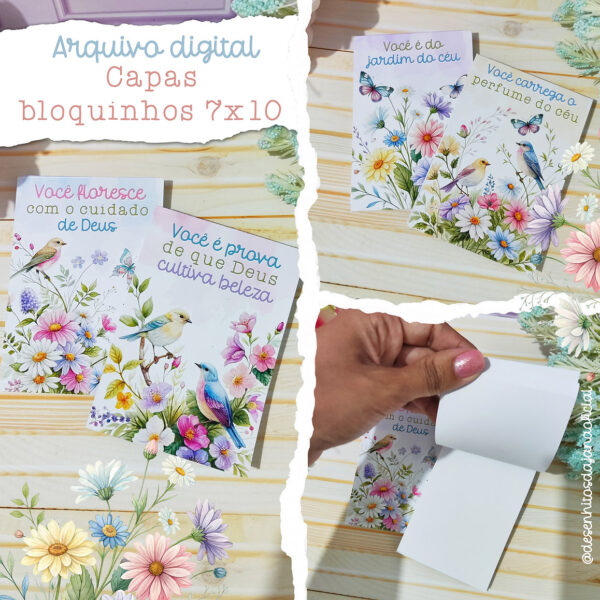 Capa bloquinho 7×10