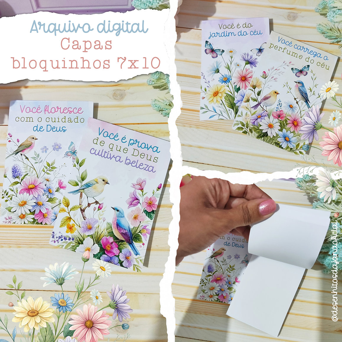 Capa bloquinho 7×10