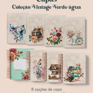 Capas Coleção Vintage Verde-água (Perfeito Miolo)