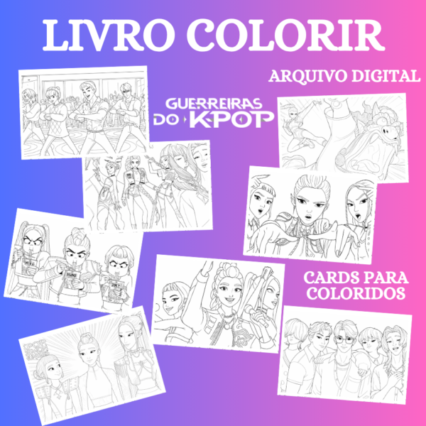 LIVRO COLORIR GUERREIRAS DO K-POP - Imagem 2