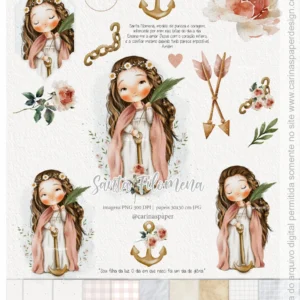 Kit Digital Ilustrações Santa Filomena