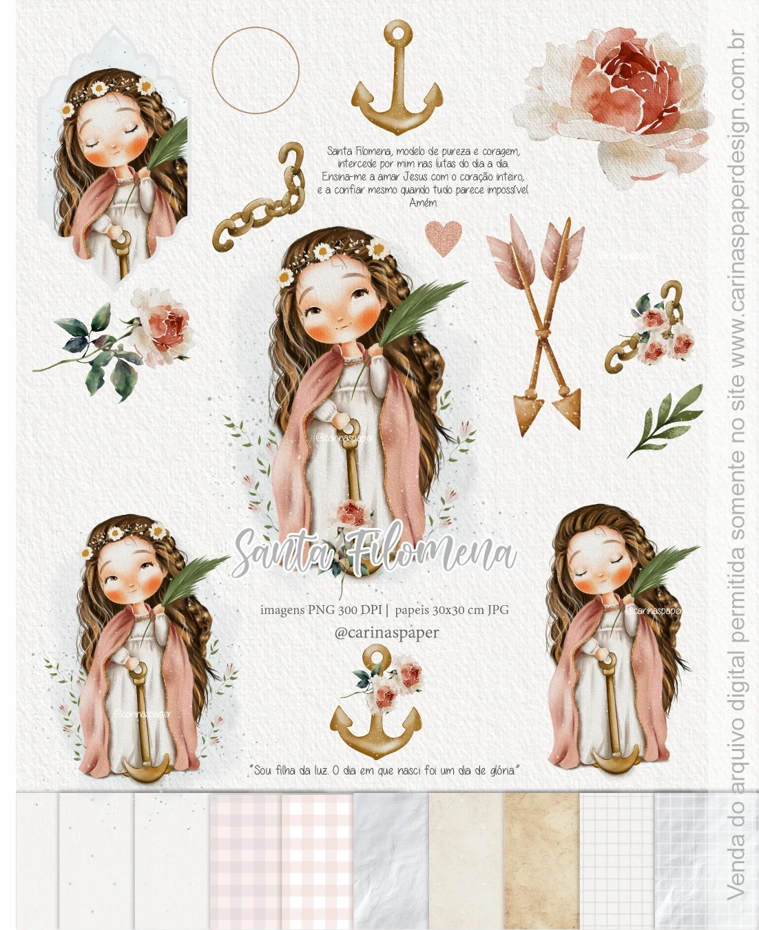 Kit Digital Ilustrações Santa Filomena