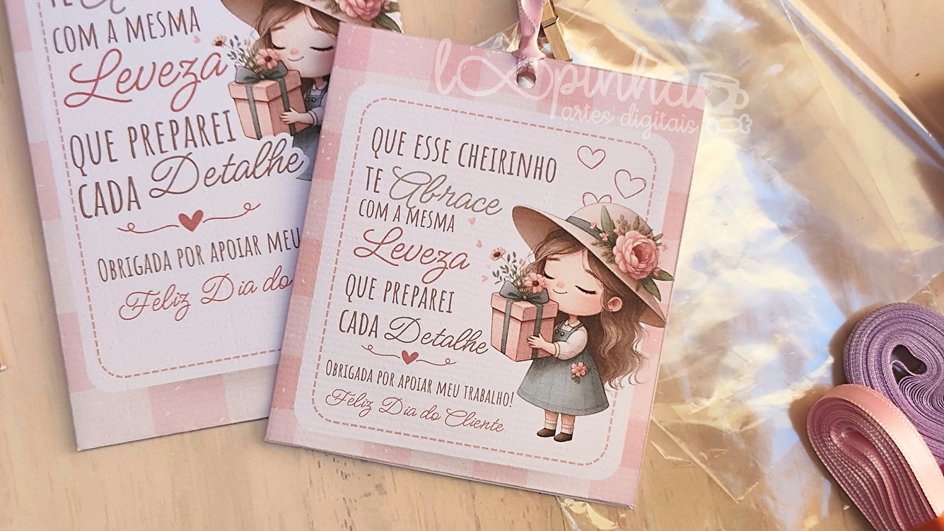 Sachês/Envelopes Aromáticos – Tema Cliente/Dia do Cliente